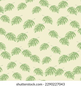 Abstrakte exotische Pflanzen nahtlos Muster. Botanische Tapete. Tropisches Muster, floraler Hintergrund der Palmen. Design für Stoff, Stoffdruck, Umhüllung, Abdeckung. Vektorgrafik
