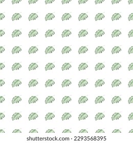 Abstract exotic plant seamless pattern. Botanical leaf wallpaper. Tropical pattern, palm leaves floral background. Design for fabric, textile print, wrapping, cover. Vector illustration