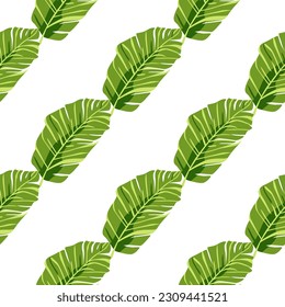 Resumen del patrón de planta exótica sin soldadura. Papel tapiz de hojas botánicas. Fondo tropical con motivos florales y hojas de palma. Para el diseño de tejidos, impresión textil, papel envolvente o incluso como cubierta.