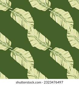 Abstract exotic plant seamless pattern. Botanical leaves wallpaper. Tropical pattern backdrop with palm leaf and floral motifs. For fabric design, textile print, wrapping paper, or even as a cover.