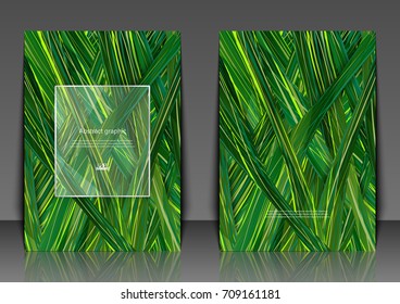 Abstract exotic tropical leaf background. Flyer template with abstract background. Eps10 Vector illustration.