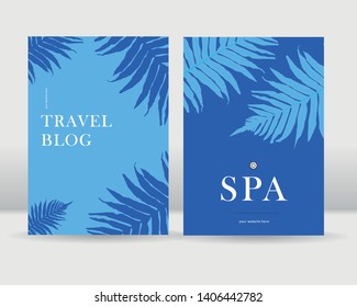 Abstract exotic tropical leaves poster background. It can be used for posters, cards, flyers, brochures, magazines and any kind of cover. EPS 10 - Vector