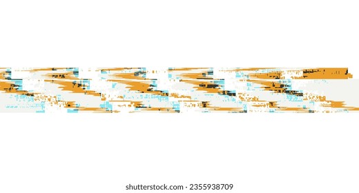 Abstract Experimental Signal Color Glitch Divider Ilustration, White Background