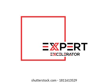 Abstract Expert typography minimalist logo design 