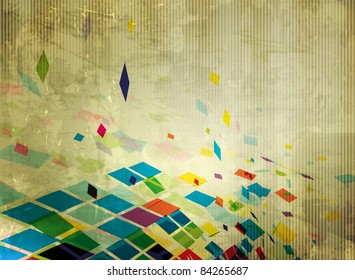 Abstract explore square mosaic vector texture background