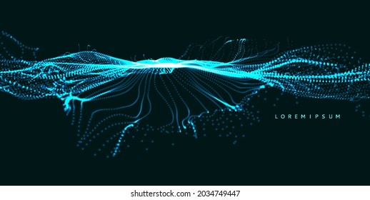 Abstract Explosion Background. Outer Space. Portal Hole Made From Many Flying Particles. Time Travel Concept. Vector Illustration. 