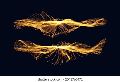 Abstract Explosion Background. Outer Space. Portal Hole Made From Many Flying Particles. Time Travel Concept. Vector Illustration. 