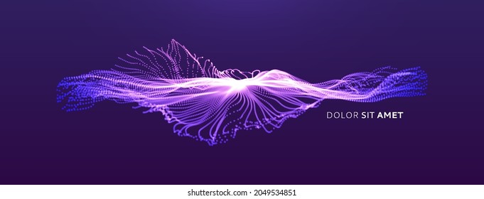 Abstract Explosion Background. Outer Space. Portal Hole Made From Many Flying Particles. Time Travel Concept. Vector Illustration. 