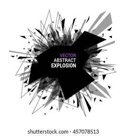 Abstract Explosion Banner Isolated On White Stock Vector (Royalty Free ...