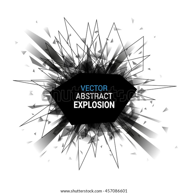 Abstract Explosion Banner Isolated On White Stock Vector (Royalty Free ...