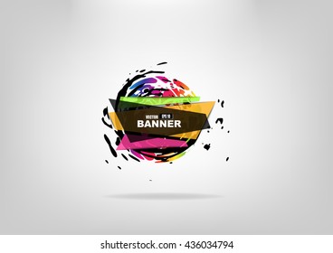 Abstract explosion banner. Vector illustration.