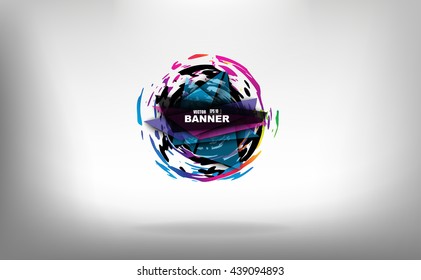 Abstract explosion banner. Vector illustration.