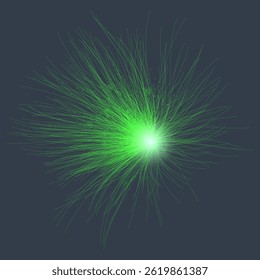 Abstract explosion of bright lines with light in the center.
