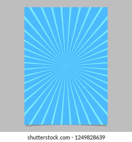 Abstract explosion brochure design template - vector page background design from radial rays