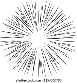 Abstract explosion, burst effect shape, radial, radiating sharp lines with grungy feel