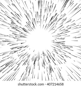 Abstract explosion, burst effect, shape, radial, radiating sharp lines background. Zoom effect 