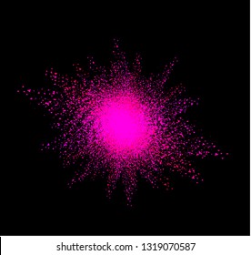 Abstract explosion of colored powder.