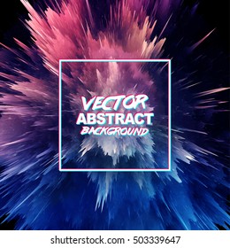 Abstract explosion colorful background. Splash screen explosion ready for your design. Vector EPS10.