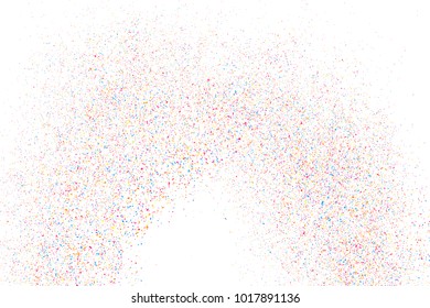 Abstract explosion of confetti. Colored stains and blots. Colorful grainy texture isolated on white background.  Vector illustration,eps 10.