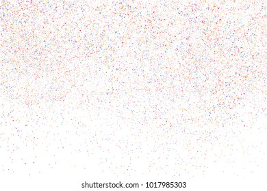Abstract explosion of confetti. Colored stains and blots. Colorful grainy texture isolated on white background.  Vector illustration,eps 10.