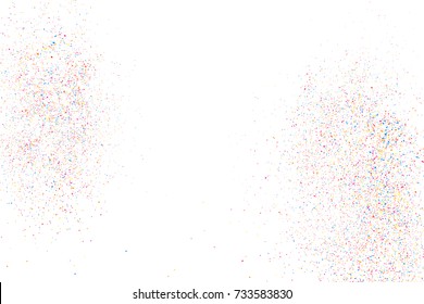 Abstract explosion of confetti. Colored stains and blots. Colorful grainy texture isolated on white background.  Vector illustration,eps 10.