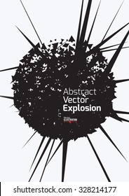 Abstract Explosion Design. A4 / A3 Format Poster Design. Graphic Design for ElecVector Illustration.