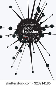 Abstract Explosion Design. A4 / A3 Format Poster Design. Graphic Design for ElecVector Illustration.