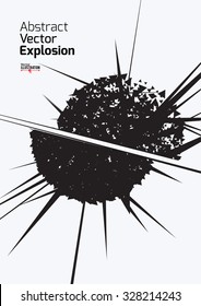 Abstract Explosion Design. A4 / A3 Format Poster Design. Graphic Design for ElecVector Illustration.