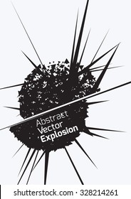 Abstract Explosion Design. A4 / A3 Format Poster Design. Graphic Design for ElecVector Illustration.