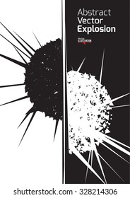 Abstract Explosion Design. A4 / A3 Format Poster Design. Graphic Design for ElecVector Illustration.
