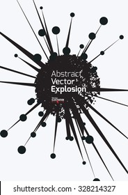 Abstract Explosion Design. A4 / A3 Format Poster Design. Graphic Design for ElecVector Illustration.