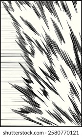 Abstract Explosion effect in the form of movement, manga style Vector moving flash Classic Anime, Speed Lines, Close Up