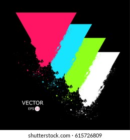Abstract explosion. Geometric background. Vector illustration