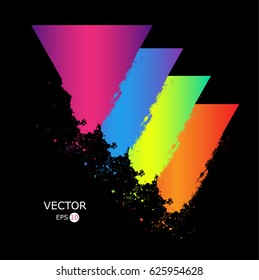 Abstract explosion. Geometric background. Vector illustration