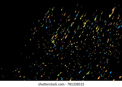 Abstract explosion. Ink spray in watercolour, cloud of ink isolated on black blow. Abstract banner paints. 