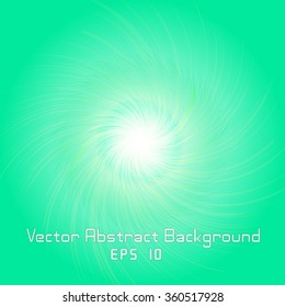 Abstract explosion of light background, water green color, vector illustration. EPS 10
