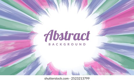 abstract explosion of pastel colors, including pink, green, and purple, radiates outward from a bright white center