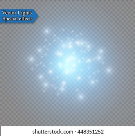 Abstract  explosion with  sparks modern design. Sparkles light vector transparent background. Flash flare or sparkler