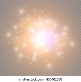 Abstract explosion with sparks modern design. Sparkles light vector transparent background. 