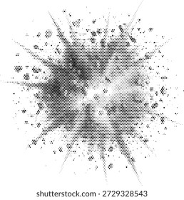 Explosão abstrato explosão explosão explosão explosão em meio-tom monótono estilo de design de energia