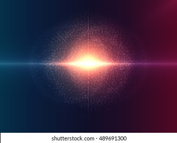 Abstract Explosion Vector Background with Particles | Technology Futuristic Design