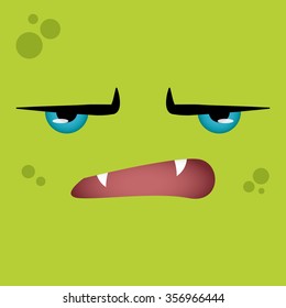 abstract expression face background with some special objects