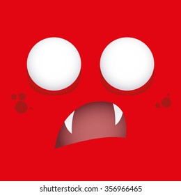 abstract expression face background with some special objects