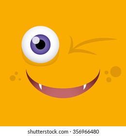 abstract expression face background with some special objects