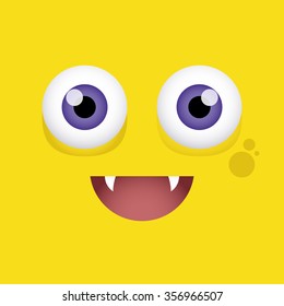abstract expression face background with some special objects