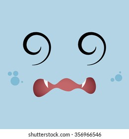 abstract expression face background with some special objects