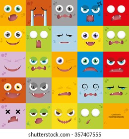 abstract expression face background with some special objects