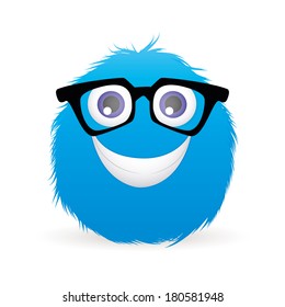 abstract expression face on a white background