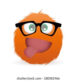 abstract expression face on a white background