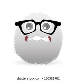 abstract expression face on a white background
